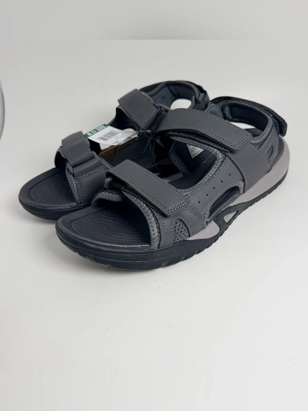 Eddie Bauer Dark Gray Men's Triple-Strap Outdoor Sandals